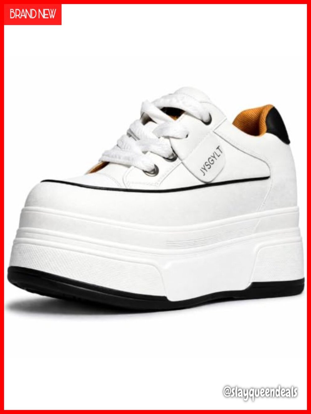 Platform Sneakers Women Chunky Lace Up Split Leather Comfort Shoes